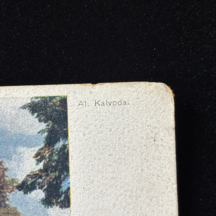 Antique Postcard 1900s Alois Kalvoda Czech Impressionism Bohemian Prague Artist