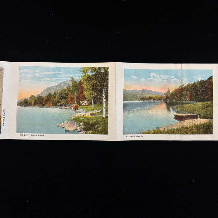 Antique Postcard 1923 Folding Souvenir Camden Maine Accordion Social History