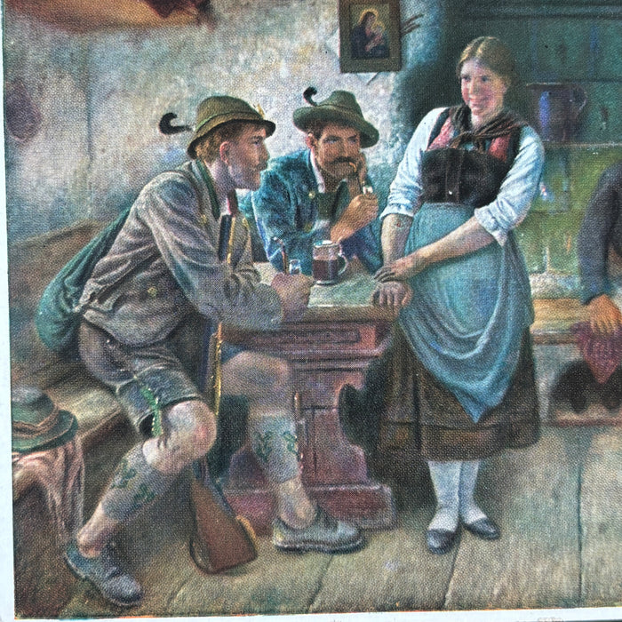 Antique Postcard Lot Alpine Life Hunter Bar Flirt German Austrian Tavern Ar