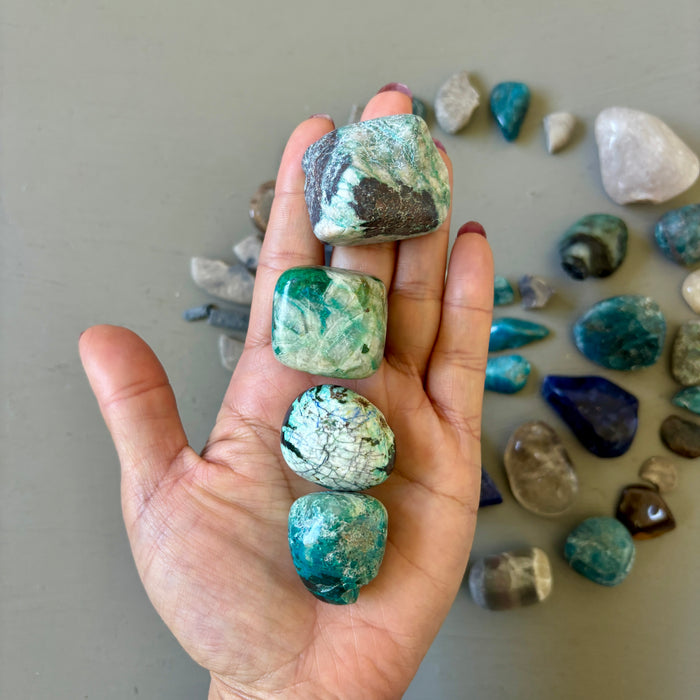 Crystal Tumbled Stone Bundle: Mandala Grid Wounded Warriors