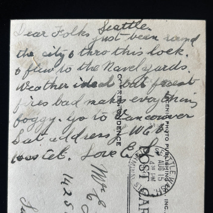 Vintage Postcard RPPC 1930 Seattle US Government Locks Maritime Social History