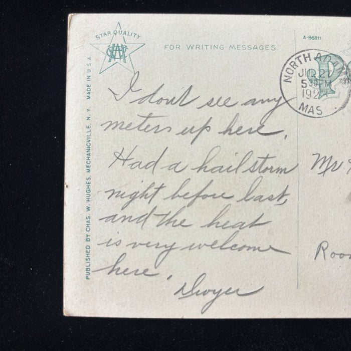 Antique Postcard 1923 Open Touring Car Mohawk Trail Deerfield Valley Road Trip