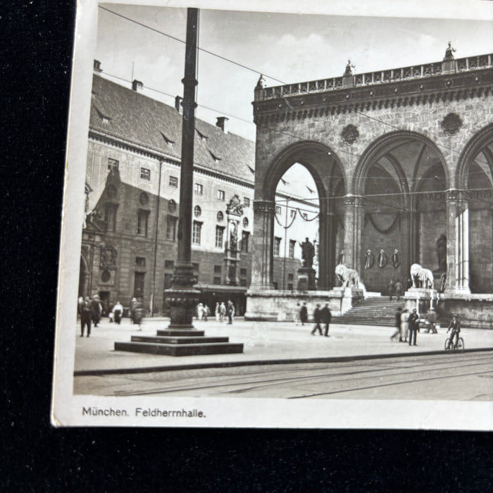Antique Postcard 1910s Edwardian Street Scene Munich Germany RPPC
