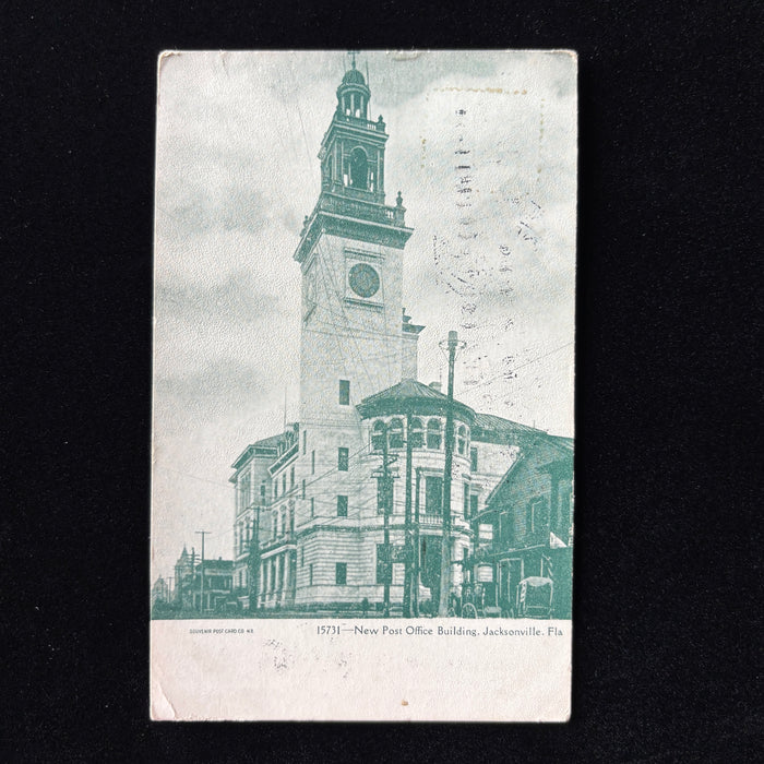 Antique Postcard 1900s Jacksonville FL Winter Tourism Post Office Undivided