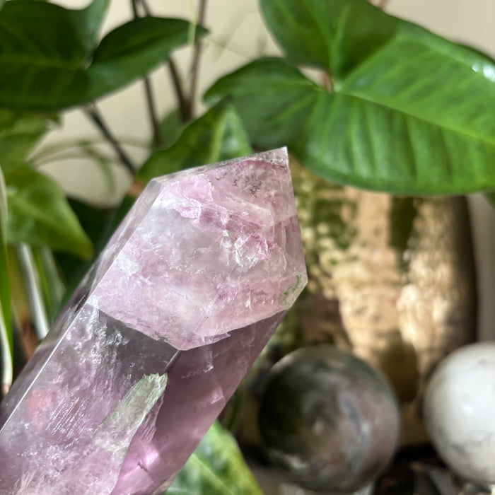 Fluorite Wand Purple Tower Gemstone Focus Stone