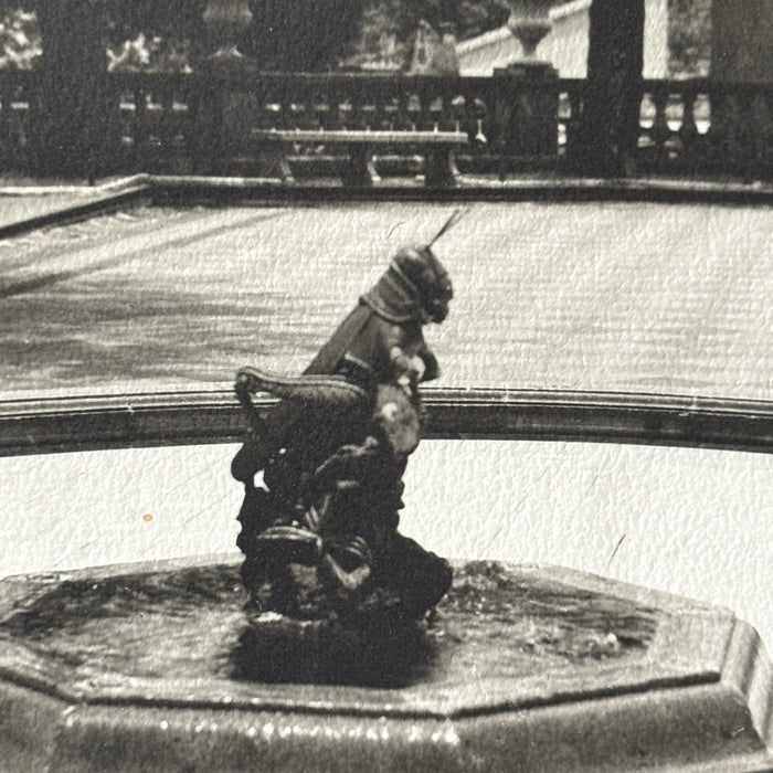 Vintage Postcard 1940s RPPC Grasshopper Fountain Mexico City Chapultepec Castle