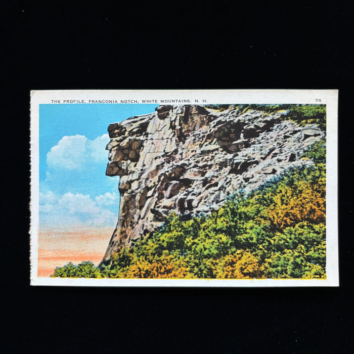 Vintage Postcard Lot New Hampshire White Mountain Old Man Franconia Notch Set 4