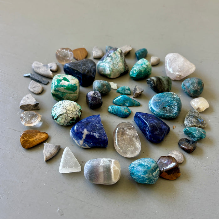 Crystal Tumbled Stone Bundle: Mandala Grid Wounded Warriors