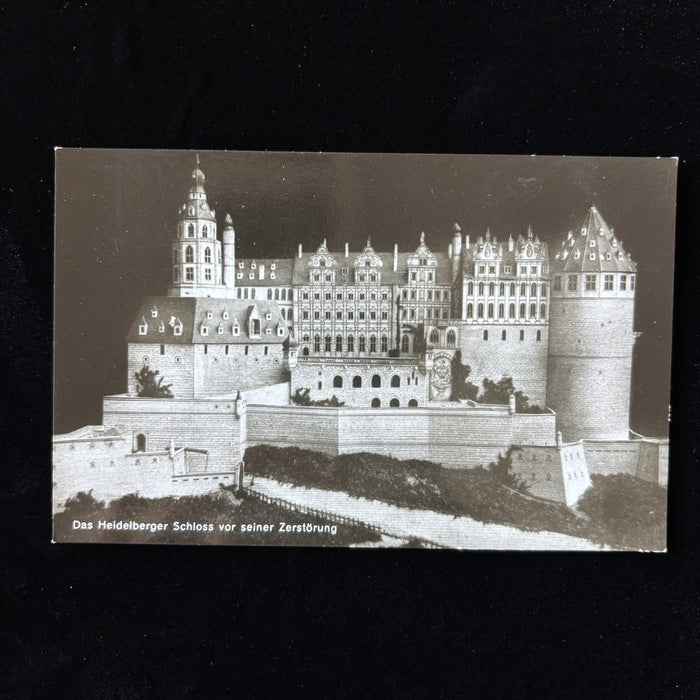 Vintage Postcard RPPC Heidelberg Castle Germany Model Before War Destruction