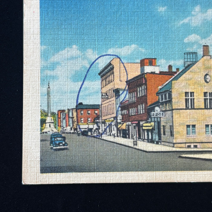 Vintage Postcard 1963 Circled Hotel Coleman Lewistown PA West Market Street