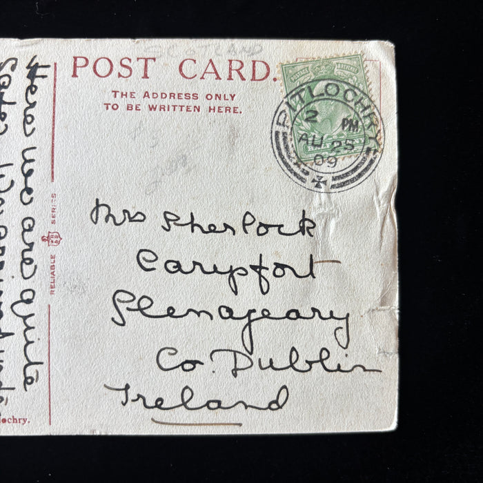 Antique Postcard 1909 Atholl Hydropathic Healing Fancy Dance Pitlochry Ireland