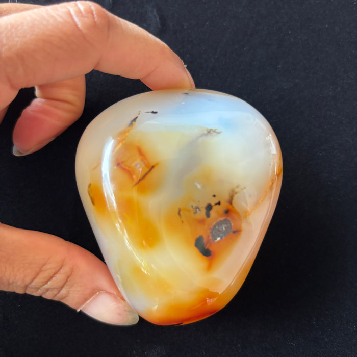 Carnelian Palm Stone Primal Spirit Fire Orange Crystal