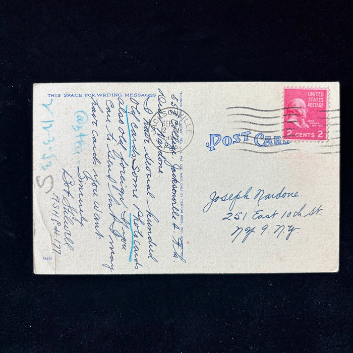 Vintage Postcard 1953 Postcard Collector Epping Forest Garden Jacksonville F