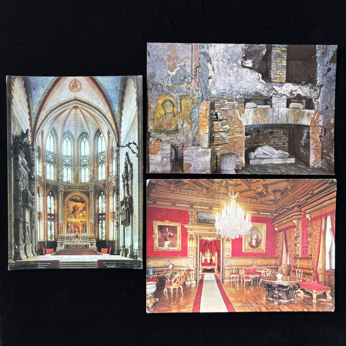 Vintage Postcard Lot Italy Historic Interior Chigi Chapel St Cecilia Castle Rome