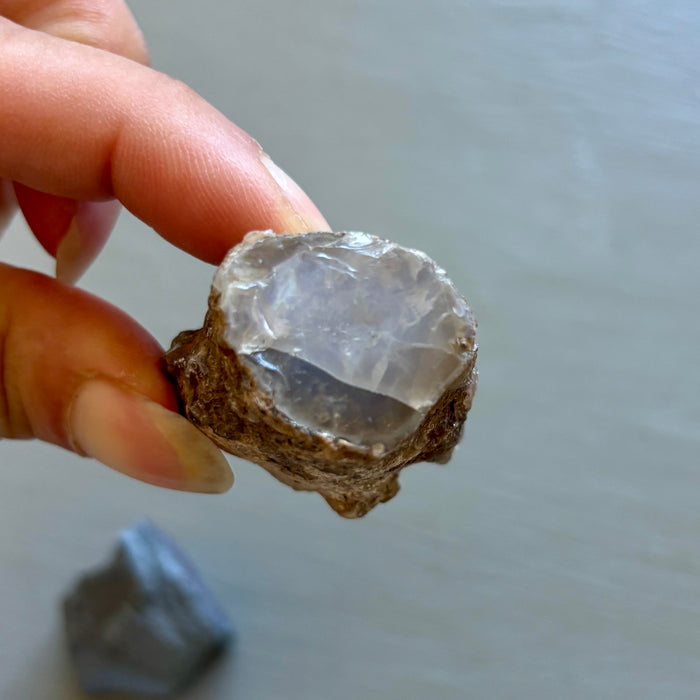 Raw Crystal Set: 4 Opal, Hematite, Black Obsidian & Quartz
