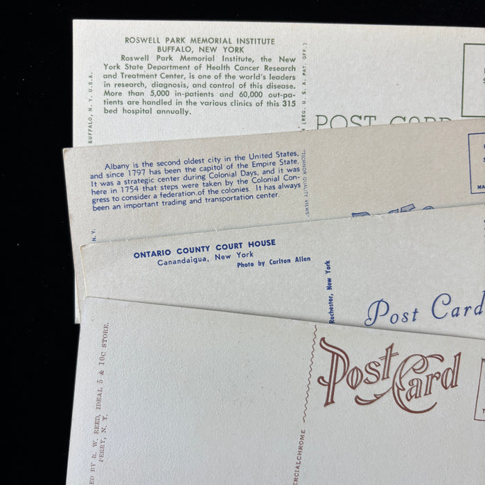 Vintage Postcard Lot New York Architecture Albany Post Office Court Canandaigua