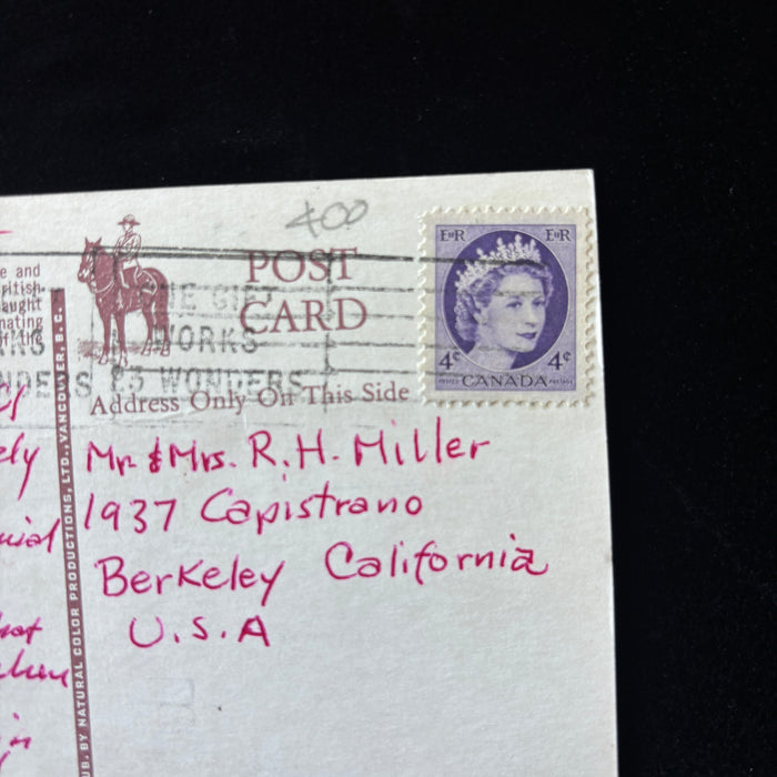 Vintage Postcard 1962 Victoria BC Parliament Bldg Queen Elizabeth Slogan Cancel
