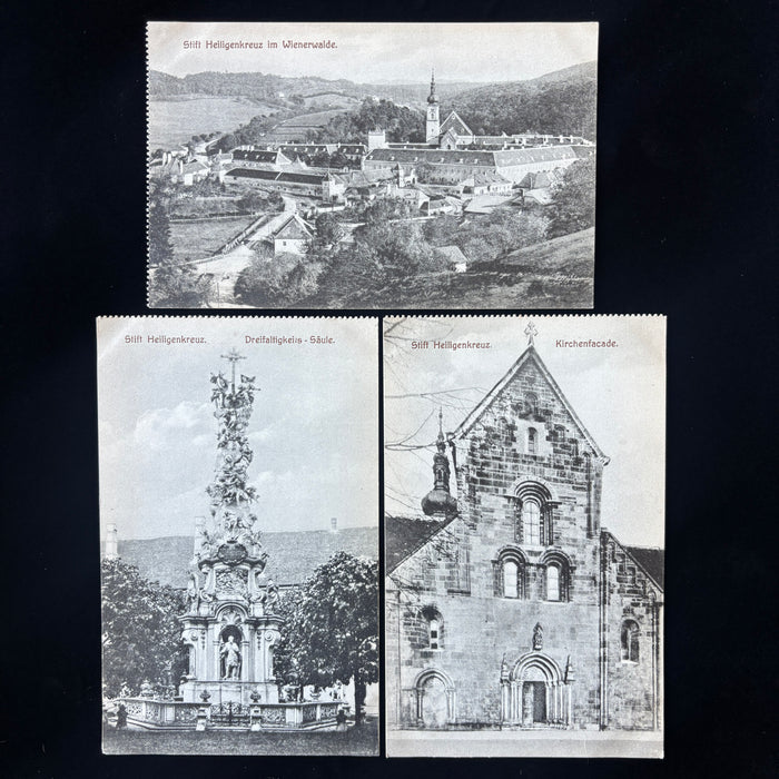 Antique Postcard Lot Stift Heiligenkreuz Austria Vienna Woods Abbey Monastery