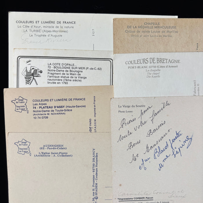 Vintage Postcard Lot France Catholic Churches Chapels Shrines Religious Relics