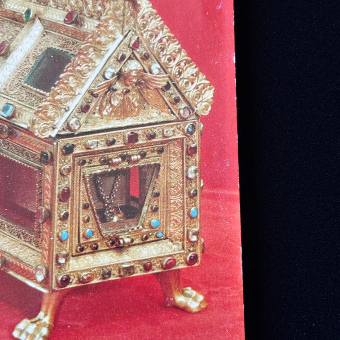 Vintage Postcard Gold Relic Church Museum Art Bendorf Sayn Germany Saint Simon