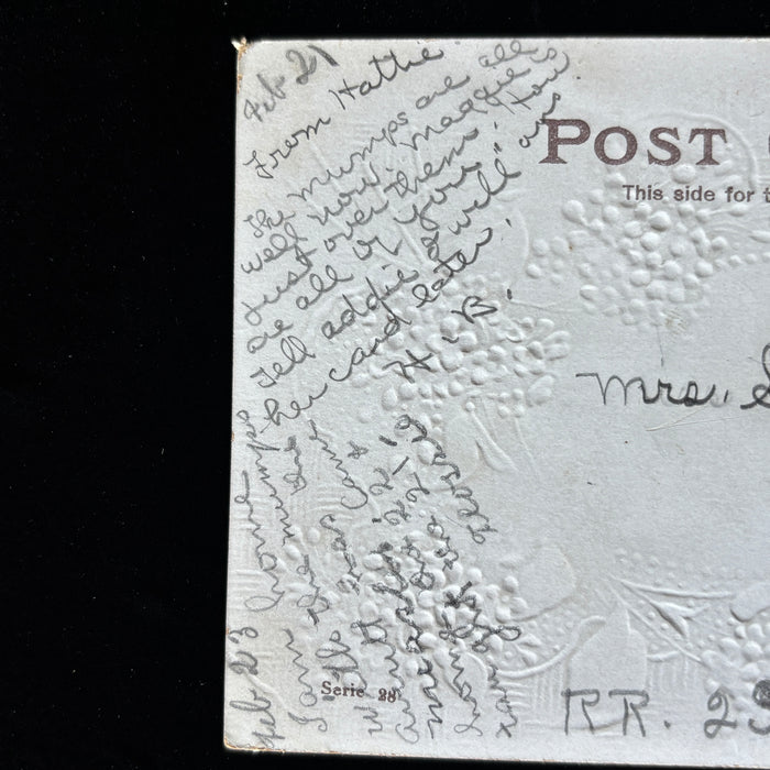 Antique Postcard 1910 Mumps Measles Outbreak Social History Birthday Windsor MO
