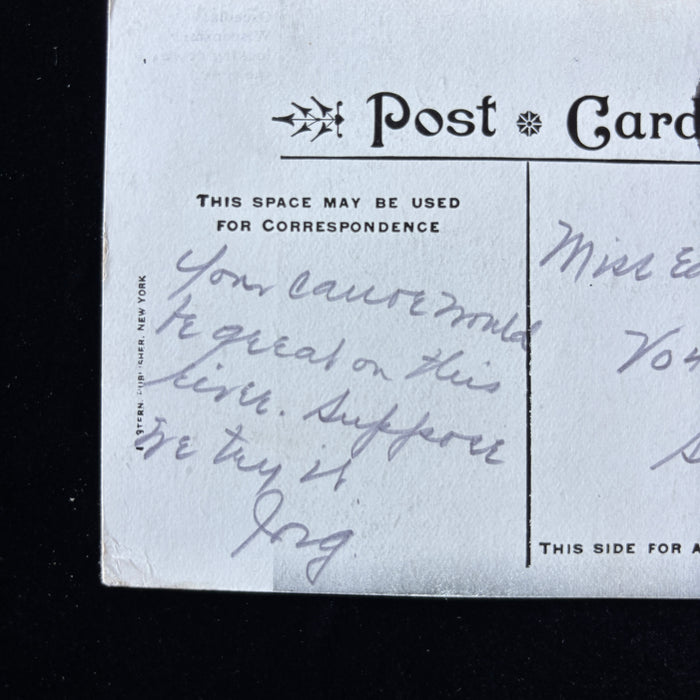 Antique Postcard 1919 Canoe Osceola Wisconsin St Croix River Post-WWI Summer