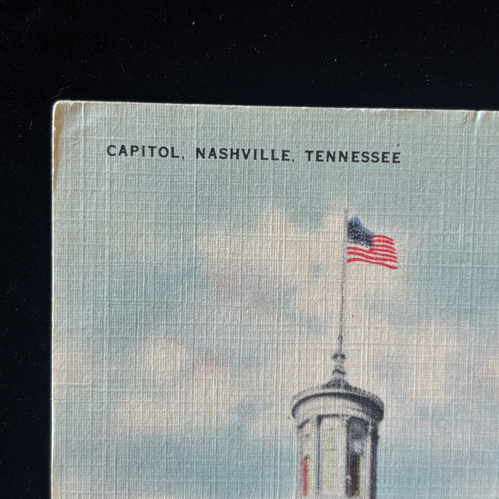 Vintage Postcard 1940s Dixie State Capitol Nashville Tennessee Wiles Hood Artist