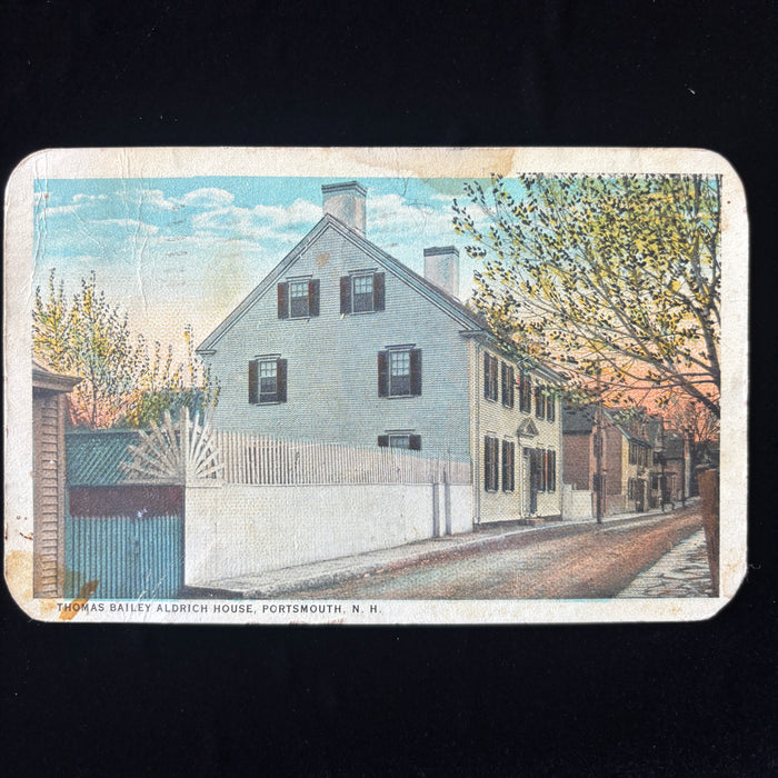 Antique Postcard 1927 Social History Thomas Bailey Aldrich House Portsmouth NH