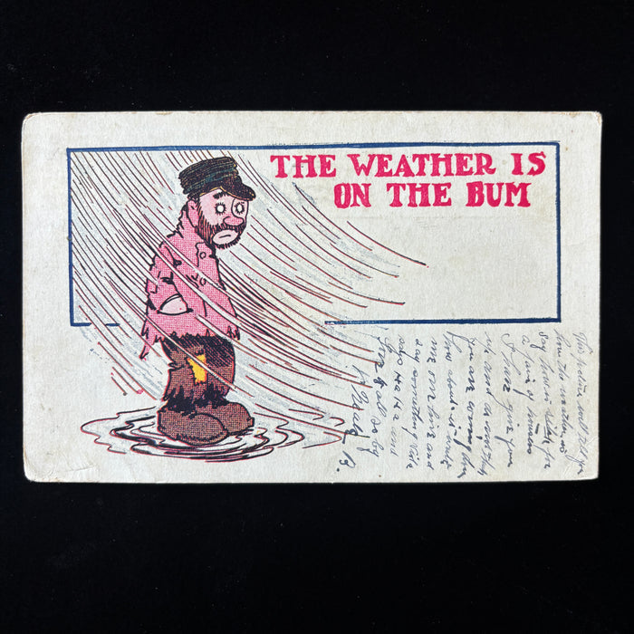 Antique Postcard 1910 Comic Weather Bum Hobo Tramp American Ephrata Lancaster PA