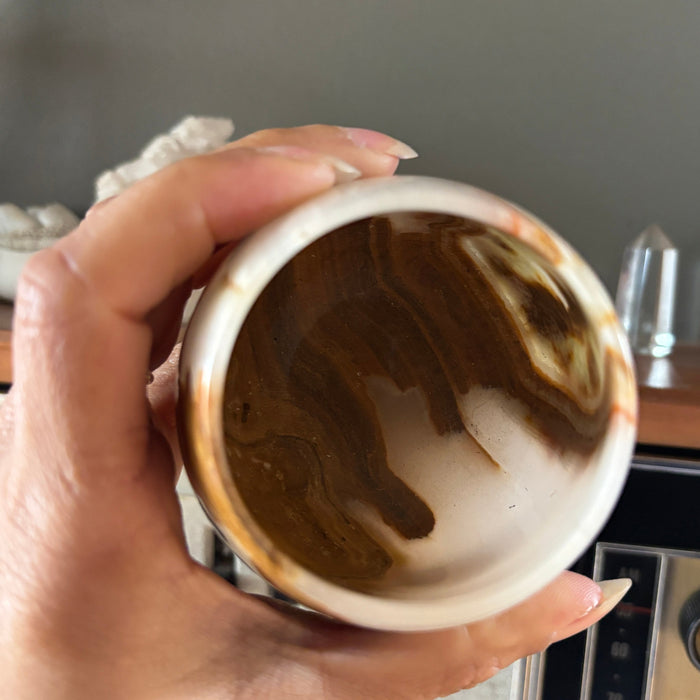 Yellow Calcite Charger Goblet Cup Restorative Wounded Warrior