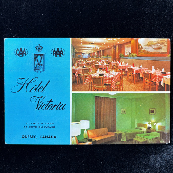 Vintage Postcard 1968 Hotel Victoria Quebec Mid-Century Modern Dining Lounging