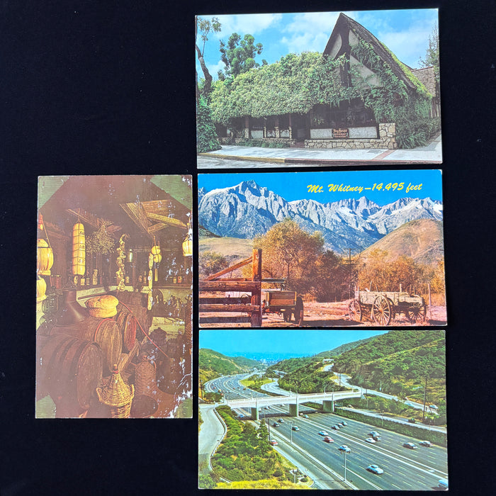 Vintage Postcard Lot California Laguna Beach Ivy House Mt Whitney Winery Freeway