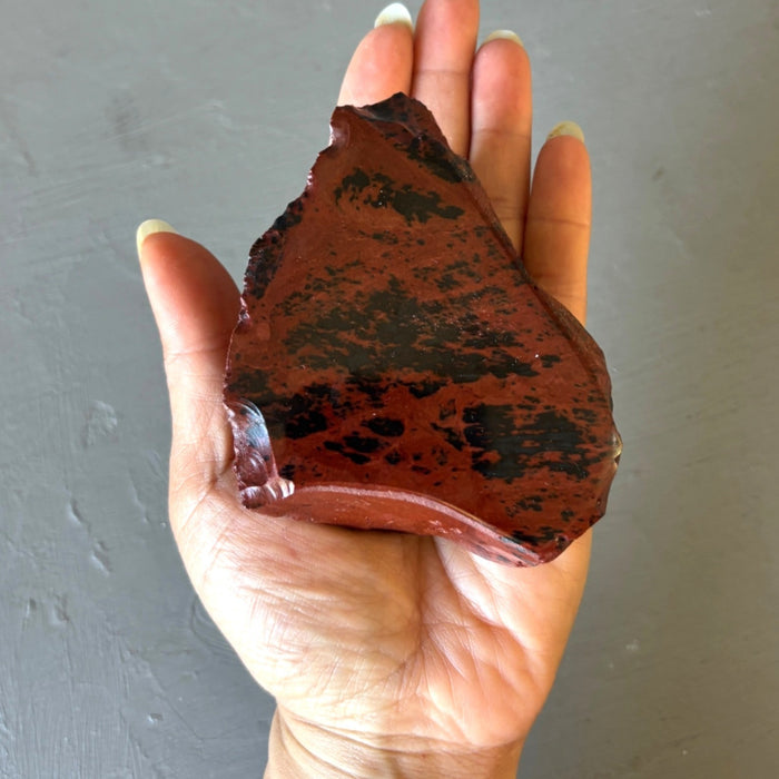 Mahogany Obsidian Raw Polished Red Black Stone Natural Crystal