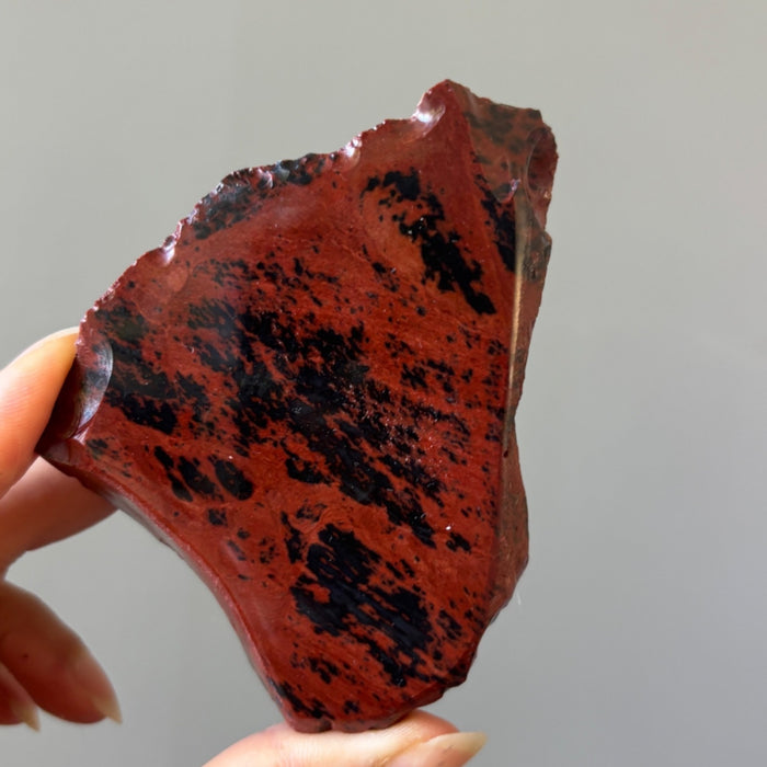 Mahogany Obsidian Raw Polished Red Black Stone Natural Crystal