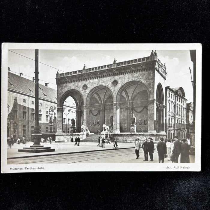 Antique Postcard 1910s Edwardian Street Scene Munich Germany RPPC