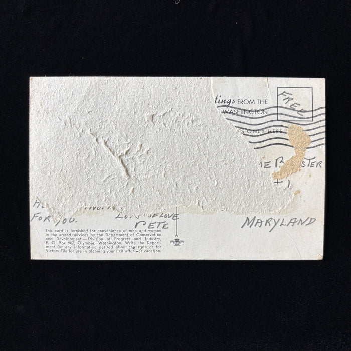 Vintage Postcard 1940s Soldier Mail Set WWII Saga War Norwegian Quinault River