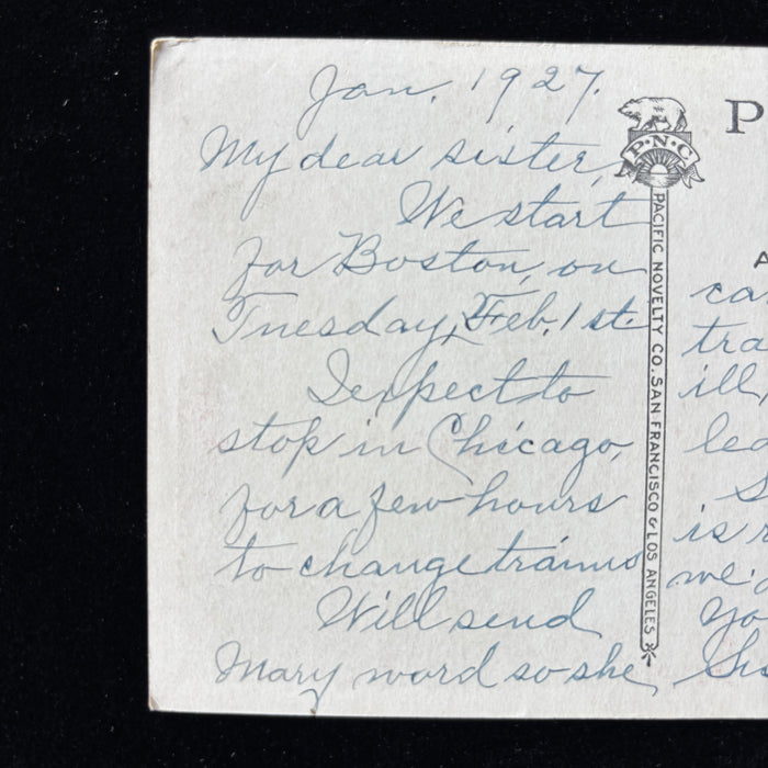 Vintage Postcard 1927 Traveling Catholic Nuns California Rose Walk