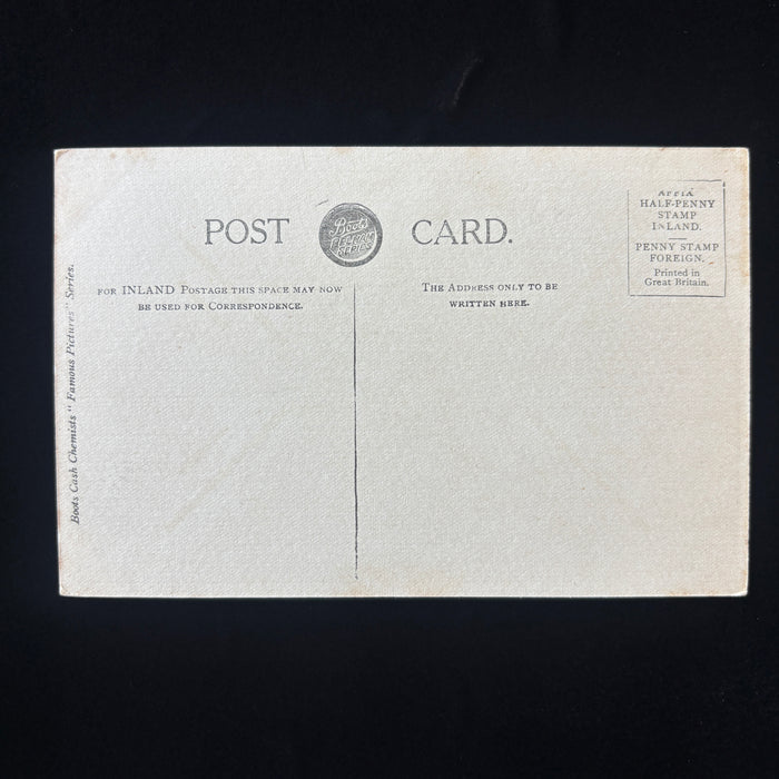 Antique Postcard 1900s Heron Bird Sunset Lucien Gautier Jesse Boot Nottingham UK