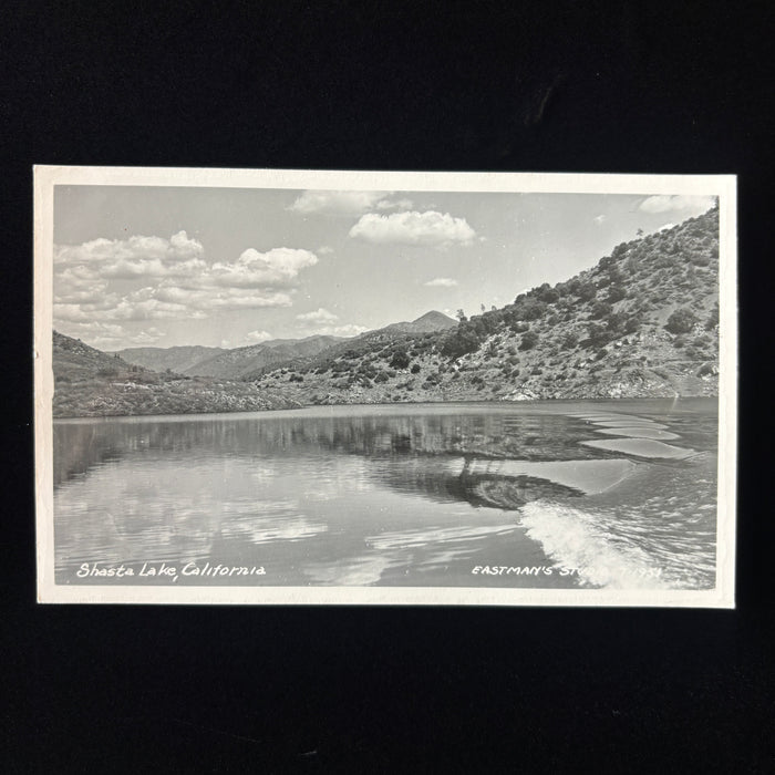 Vintage Postcard RPPC Shasta Lake California Waves Hillside Eastmans Studio