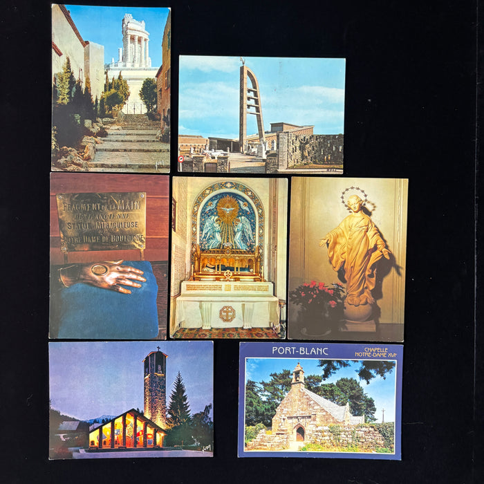 Vintage Postcard Lot France Catholic Churches Chapels Shrines Religious Relics