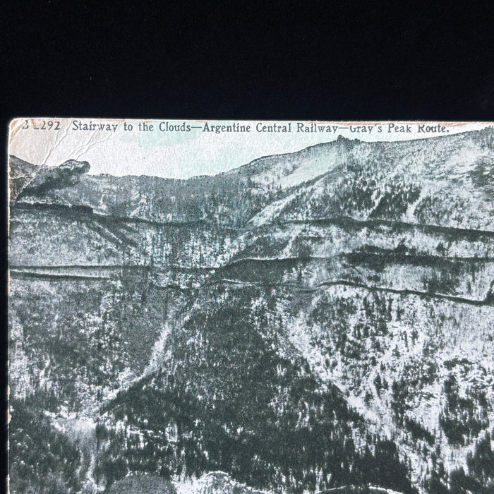 Antique Postcard Steam Train Argentine Central Railway Grays Peak Colorado