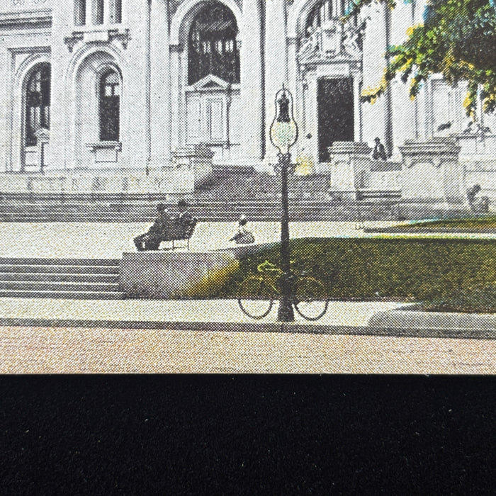 Antique Postcard 1909 GWU Fraternity Dances Swell Bride Carnegie Library DC