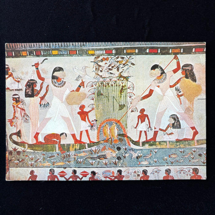 Vintage Postcard Lot Tomb Menna Thebes Fishing Farming Egyptian Art Mural Set
