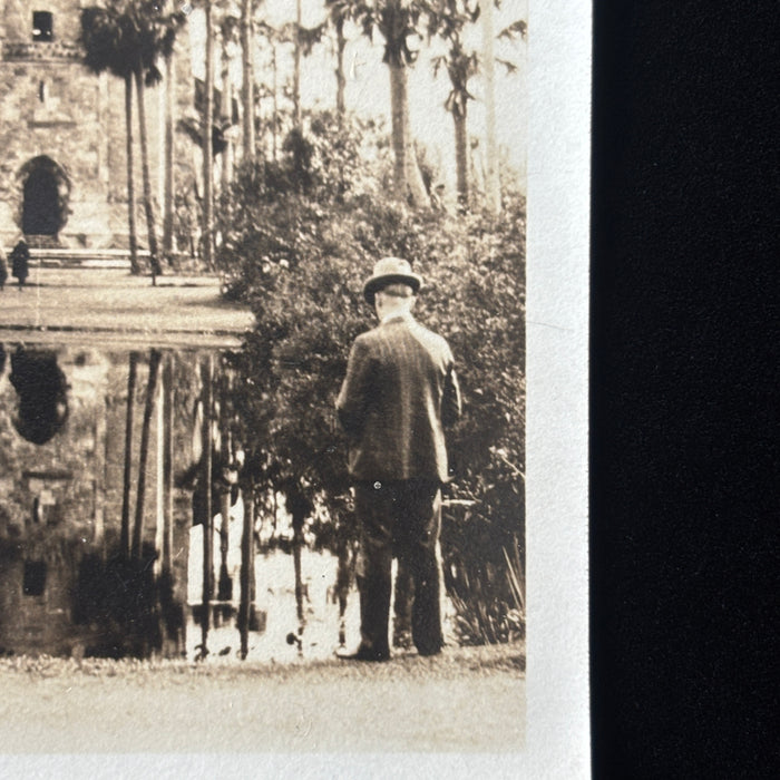 Vintage Postcard RPPC Musical Bells Bok Singing Tower Lake Wales Florida Pool