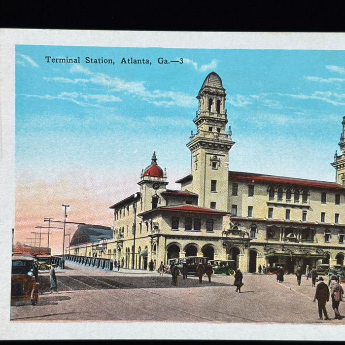 Vintage Postcard Lot Rail to Air Atlanta GA Terminal Station Airport Car Viaduct