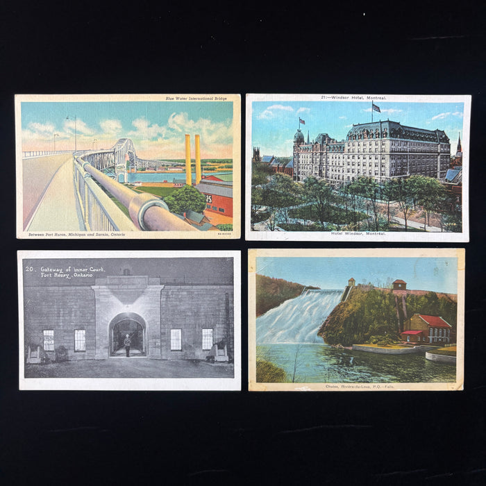 Vintage Postcard Lot Canada Ontario Quebec Bridge Soldier Waterfall Fort Henry