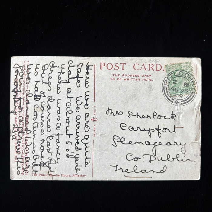 Antique Postcard 1909 Atholl Hydropathic Healing Fancy Dance Pitlochry Ireland