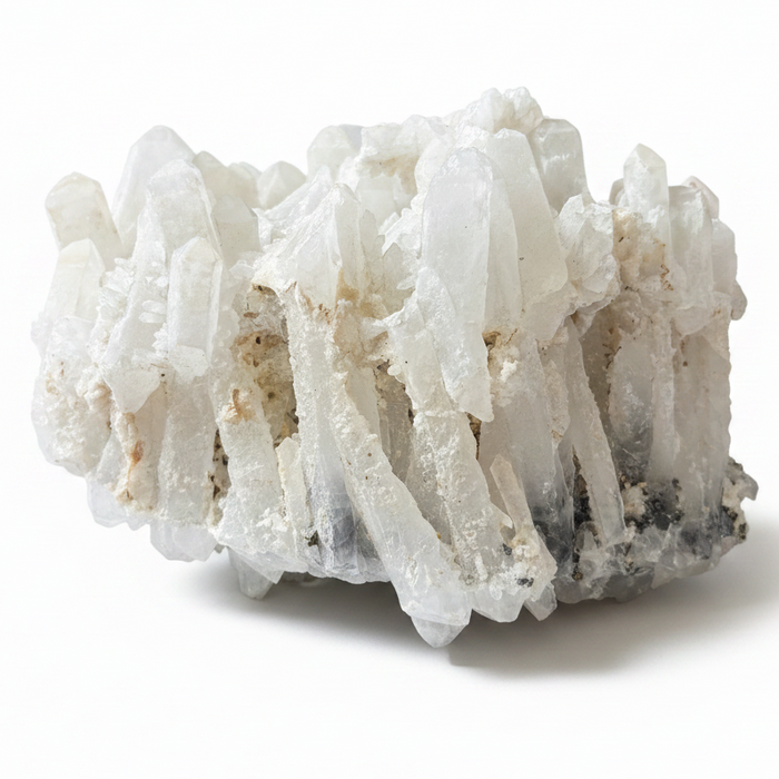 Clear Quartz Cluster Double-Sided Crystal Pyrite Sphalerite 5.4lb