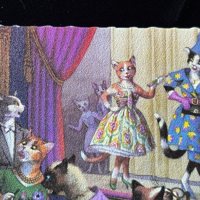 Vintage Postcard Alfred Mainzer Anthropomorphic Cat Fashion Show Theater Dog