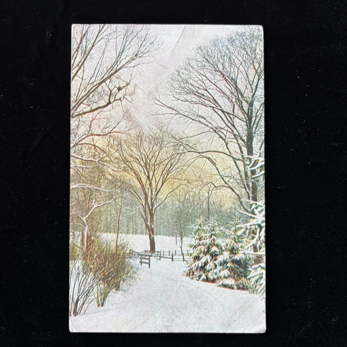Antique Postcard 1907 Kingsley Iowa Jesup Skating Rink Winter Snow Scene
